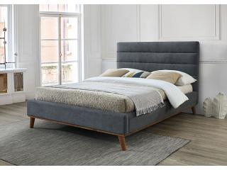 4ft6 Double Mayfair Dark Grey Soft Velvet Fabric Upholstered Bed Frame
